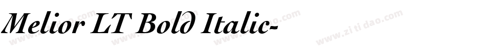 Melior LT Bold Italic字体转换
